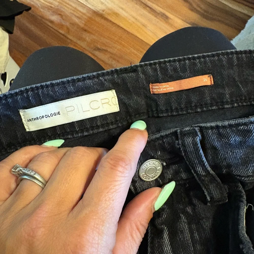 Anthropologie Dark Denim Jean‎ Shorts (13) - Picture 7 of 7